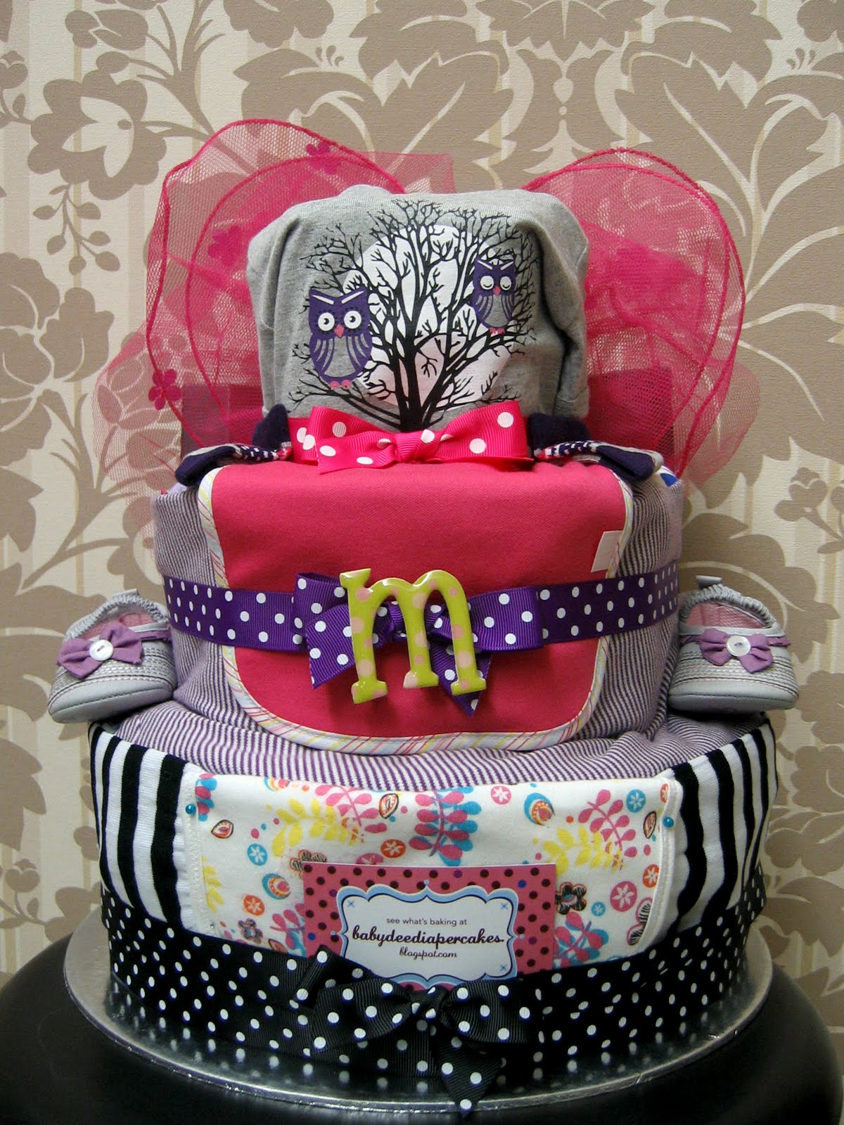Baby Owl Diaper Cake Baby Owl Diaper Cake