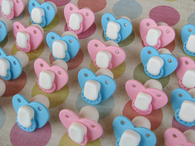 Baby Pacifiers Cupcake Toppers