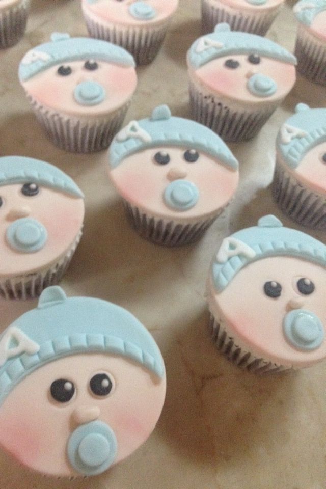 Baby Shower Cupcakes with Pacifiers