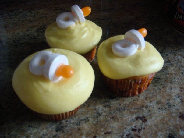 Baby Shower Pacifier Cupcakes