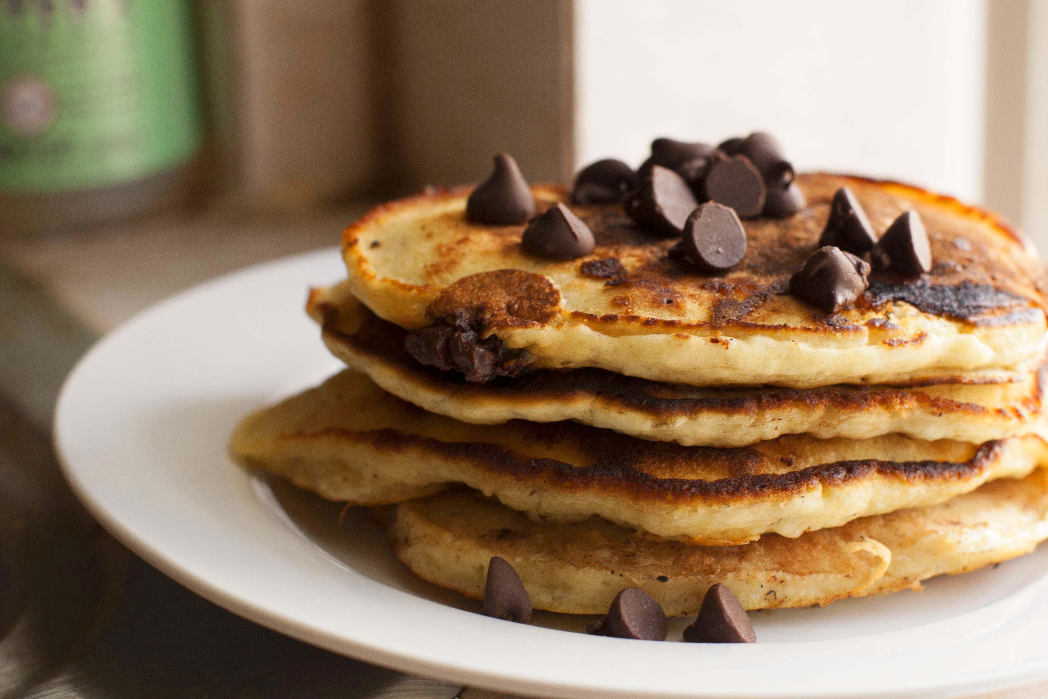 Banana Chocolate Chip Pancakes