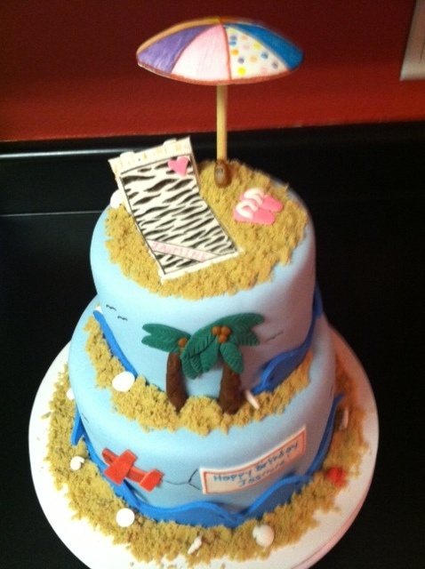Beach Theme Retirement Party Cake