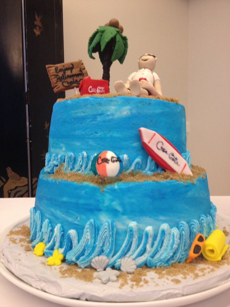 Beach Themed Retirement Cake