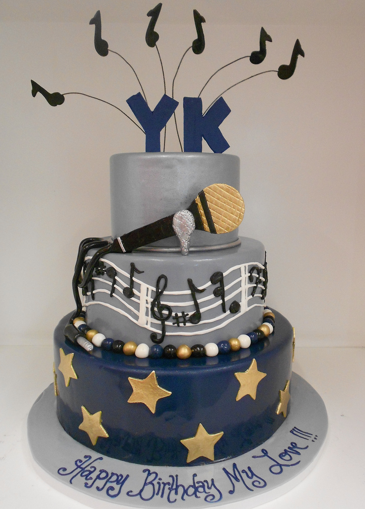 Birthday Cakes with Music Theme