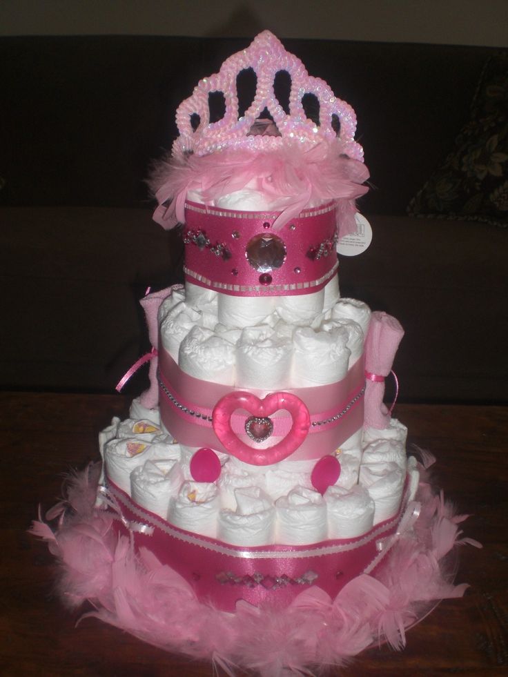 Bling Baby Girl Diaper Cake Bling Baby Girl Diaper Cake