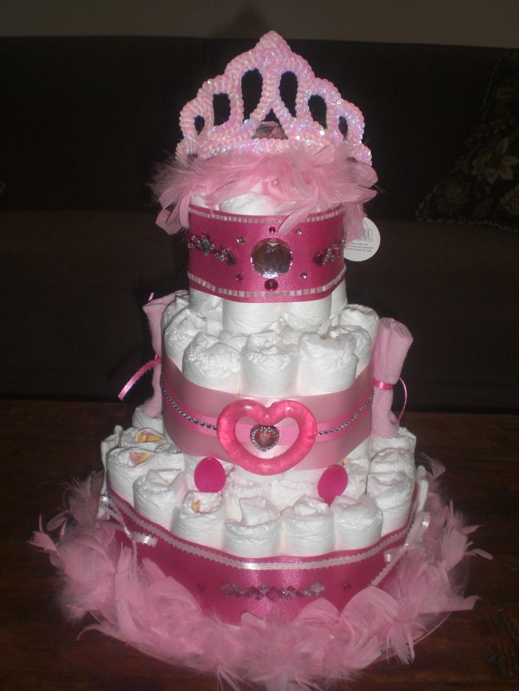 Bling Baby Girl Diaper Cake