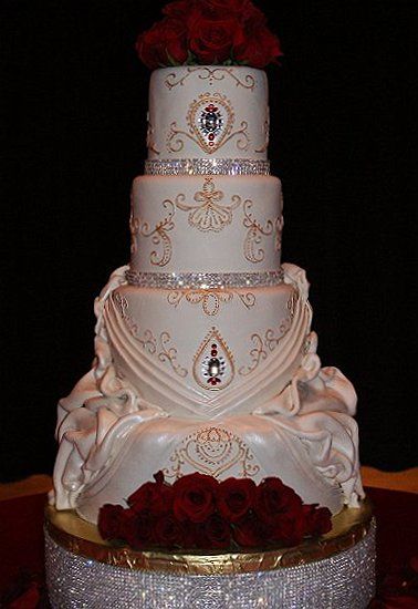 Bling Wedding Cake with Fondant