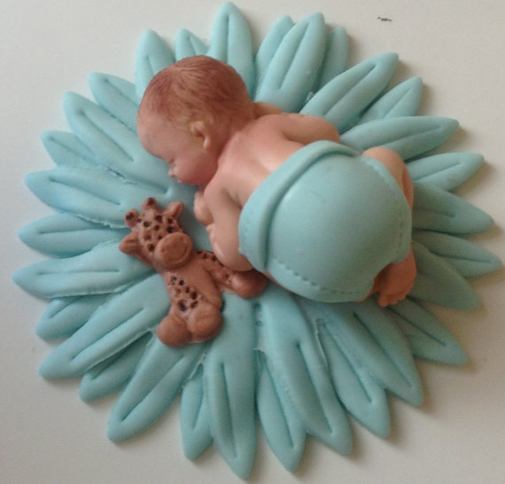 Boy Baby Shower Fondant Cake Toppers Boy Baby Shower Fondant Cake Toppers