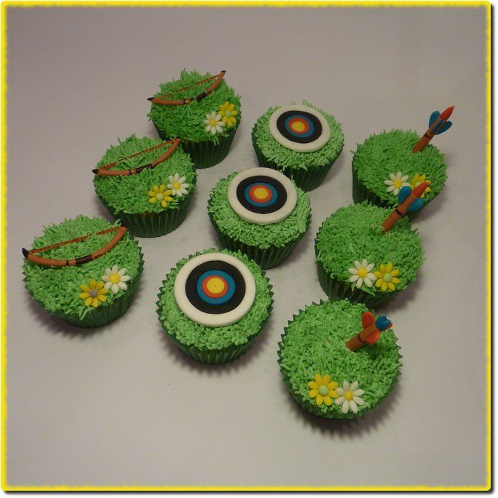 Brave Party Archery Target Cupcakes