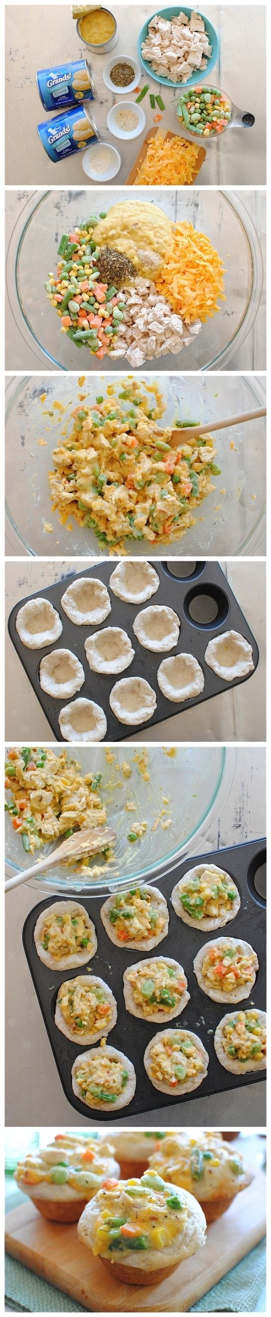 Chicken Pot Pie Cupcakes