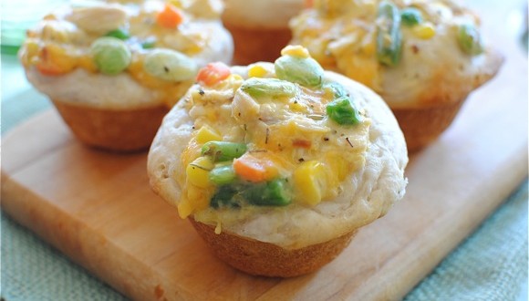 Chicken Pot Pie Cupcakes