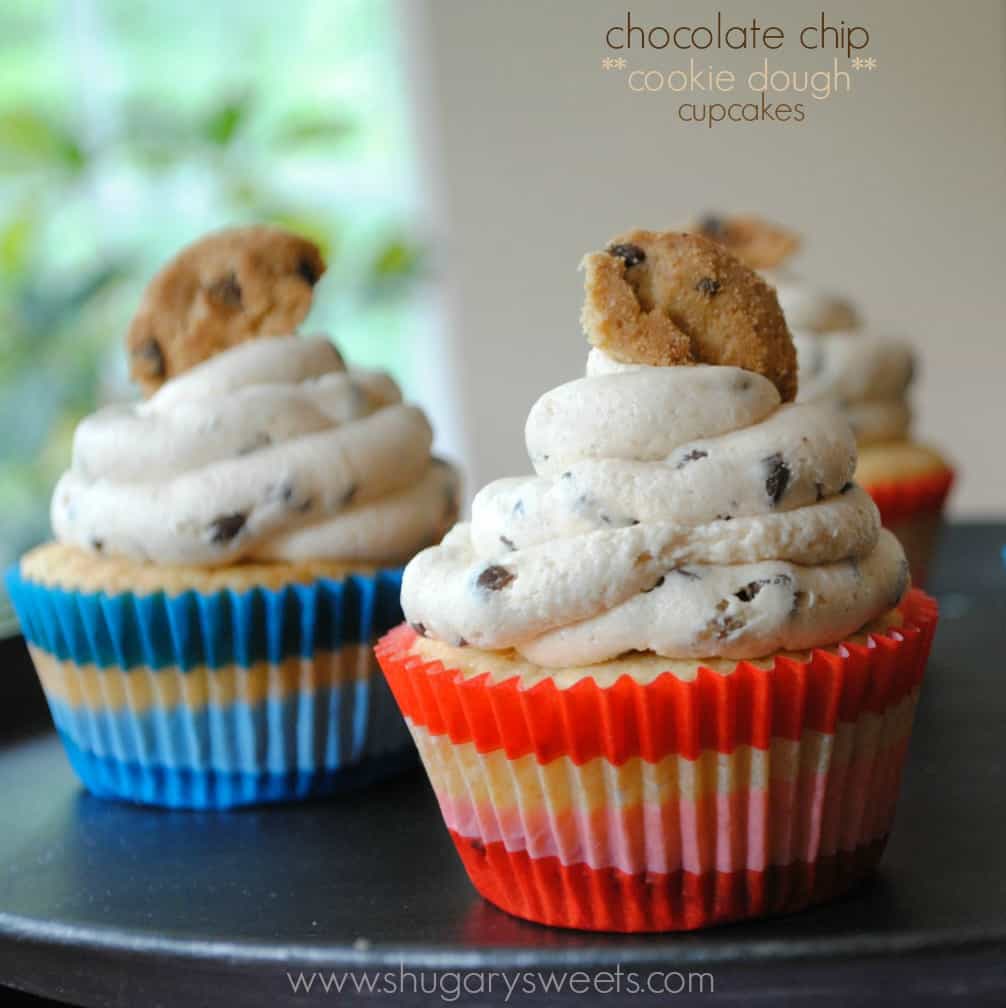 Chocolate Chip Cookie Dough Cupcakes