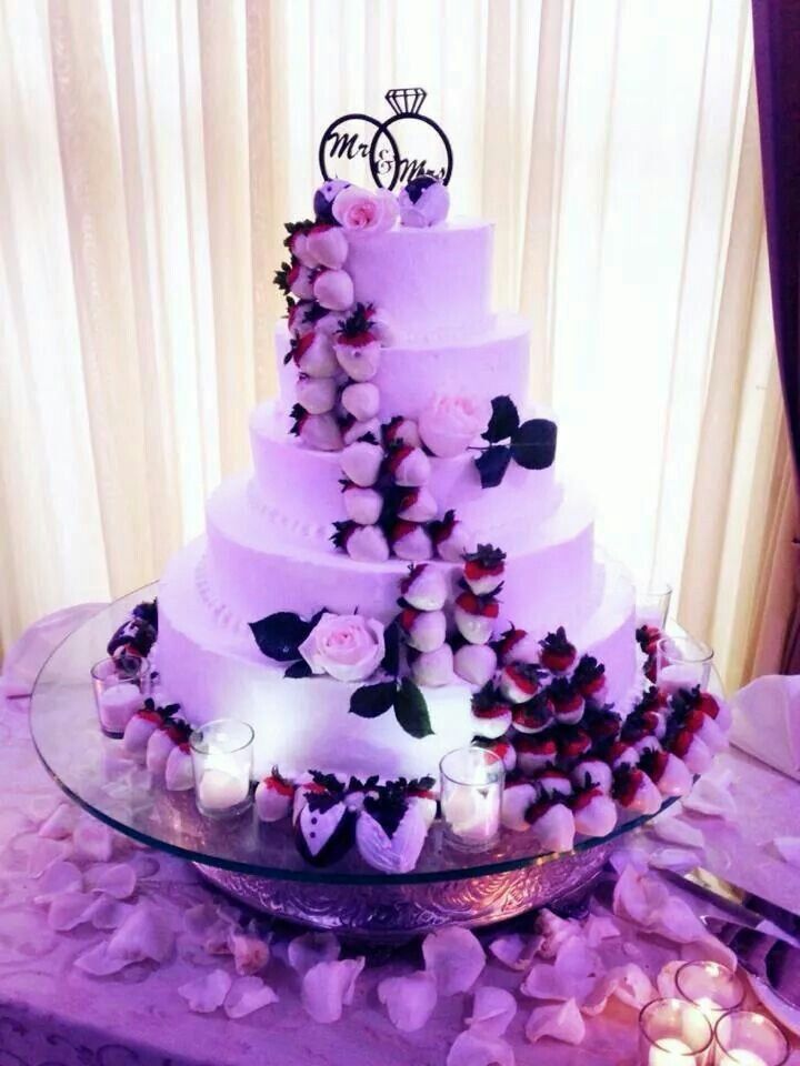 Chocolate Covered Strawberries Wedding Cake