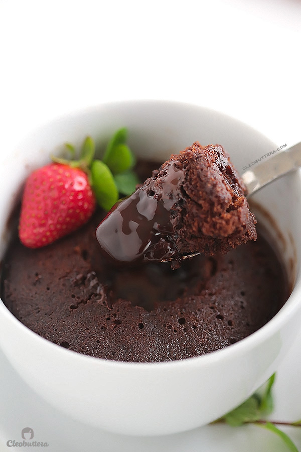 Chocolate Molten Lava Mug Cake Microwave