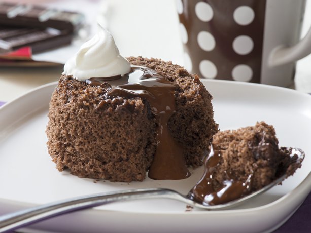 Chocolate Molten Lava Mug Cake Microwave