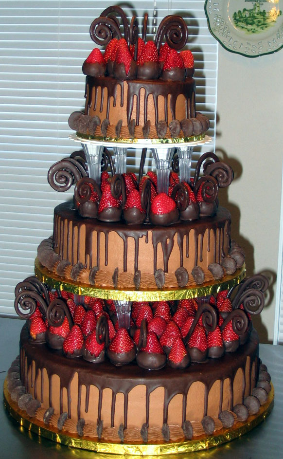 Chocolate Strawberry Wedding Cake