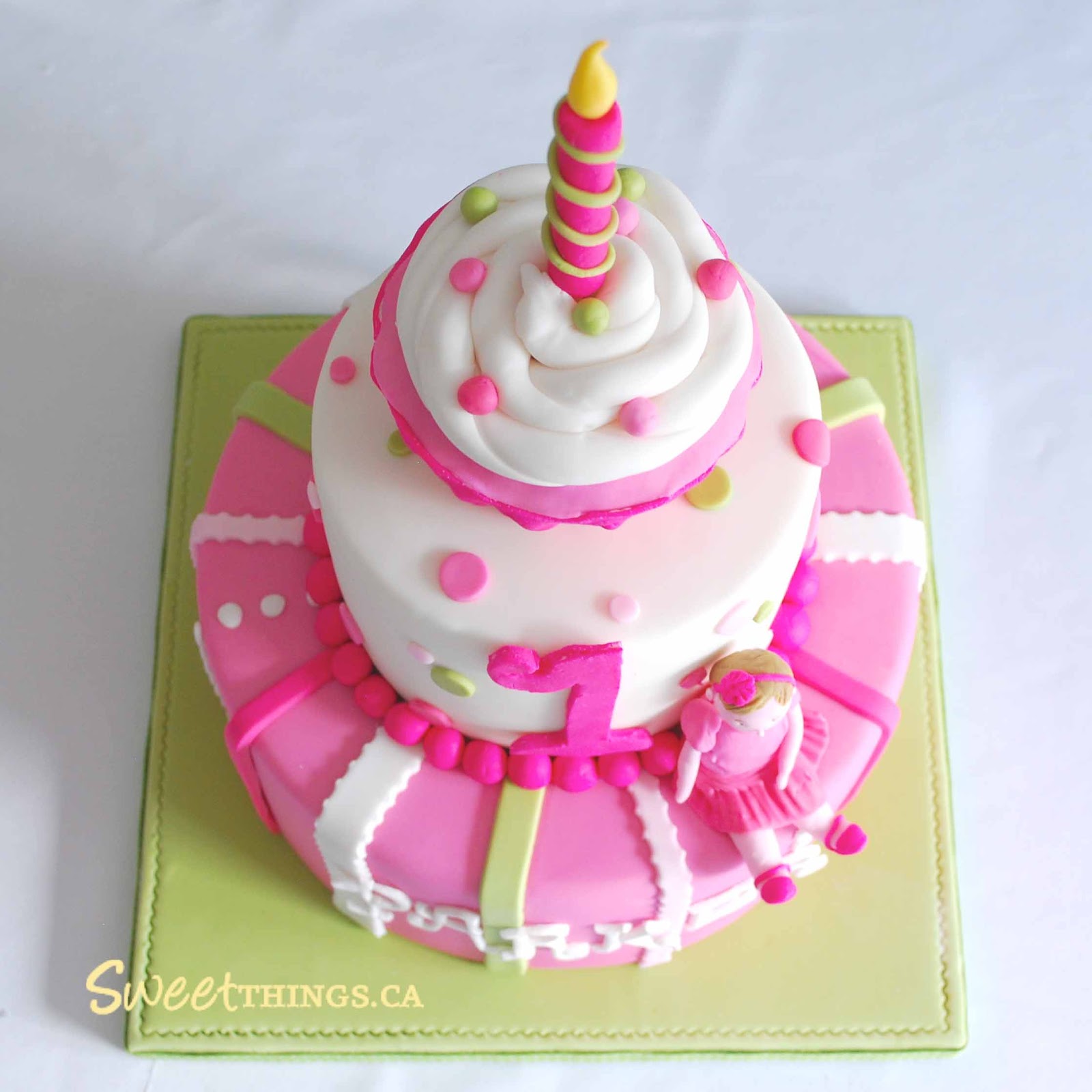 Colorful Buttercream Birthday Cakes Girls