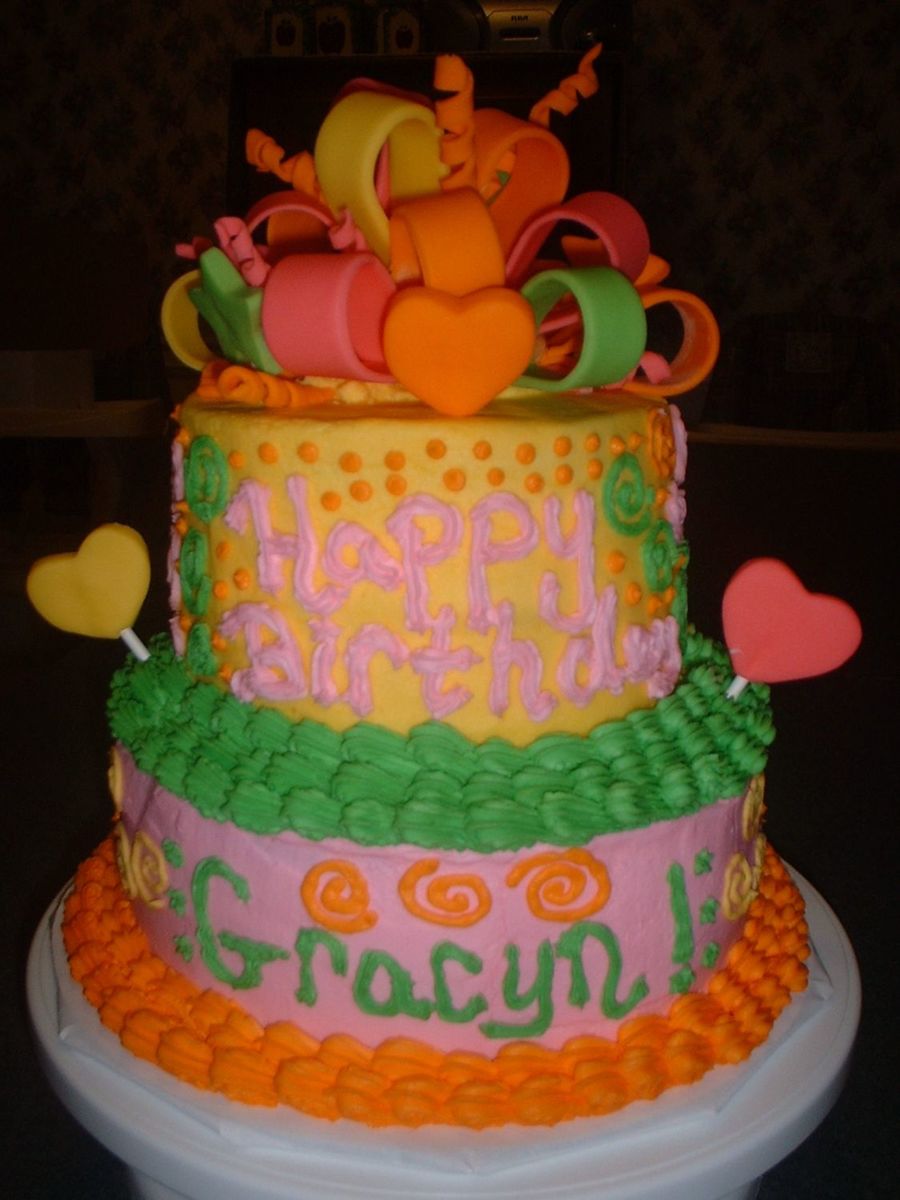 Colorful Fondant Cake Colorful Fondant Cake