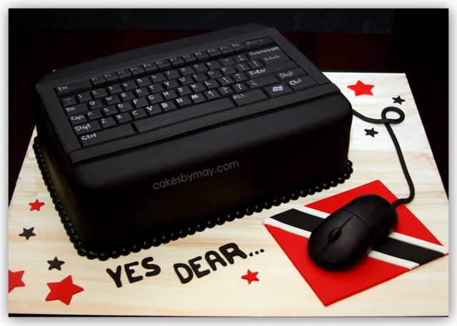 Computer Keyboard Cake