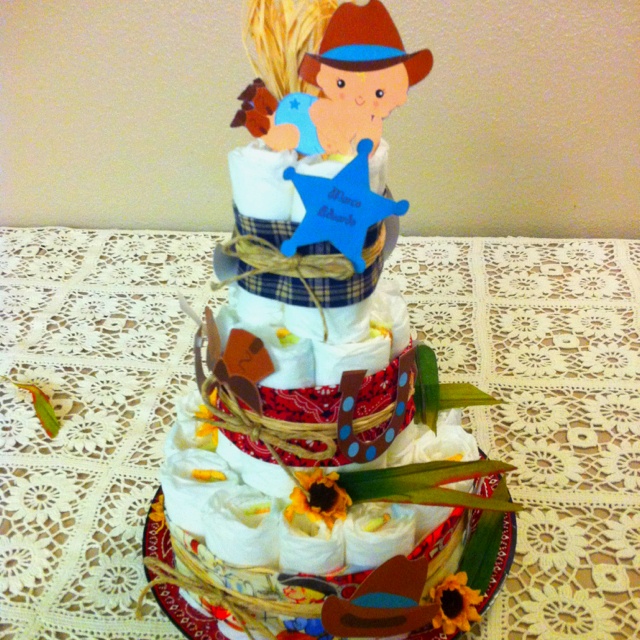 Country Themed Diaper Cake