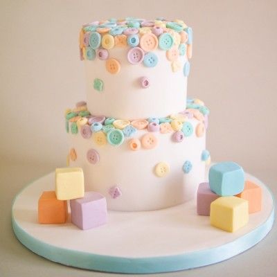 Cute Baby Shower Button Cakes Cute Baby Shower Button Cakes