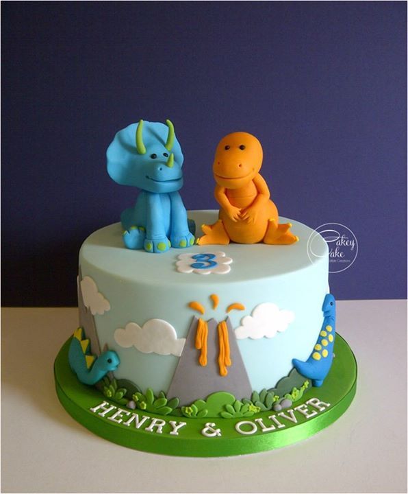 Cute Dinosaur Birthday Cake