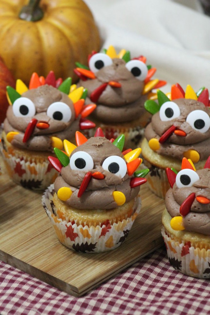 Cute Thanksgiving Turkey Cupcakes Recipe