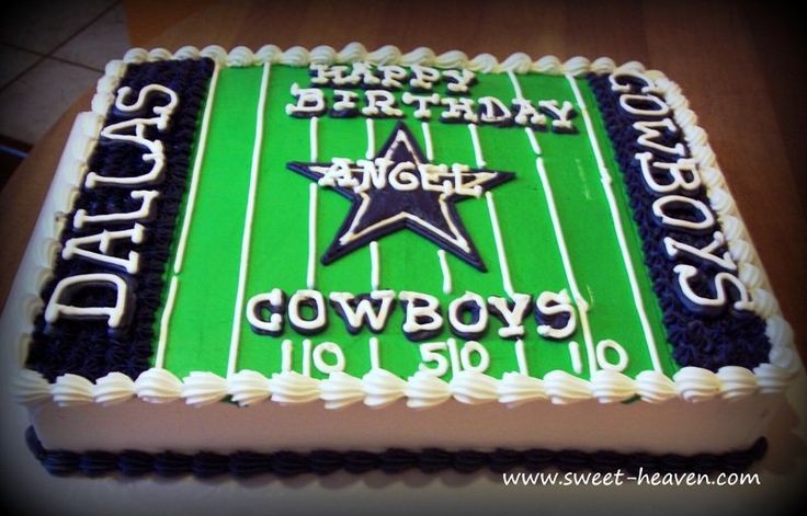 Dallas Cowboys Sheet Cake