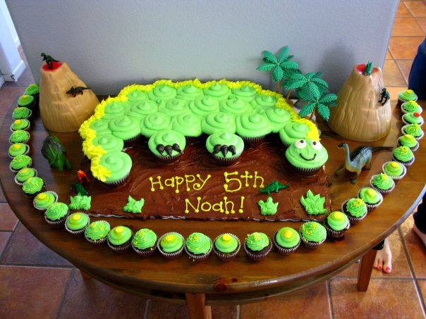 Dinosaur Cupcake Cake