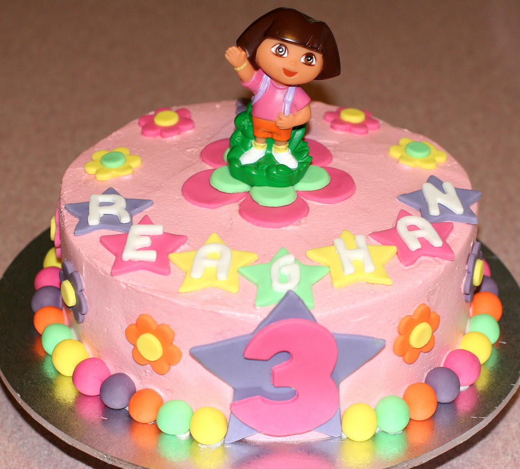 6 Photos of Dora Cakes Shaped Like Design