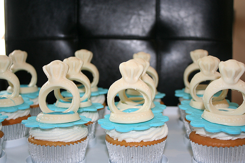 Engagement Ring Bridal Shower Cupcakes