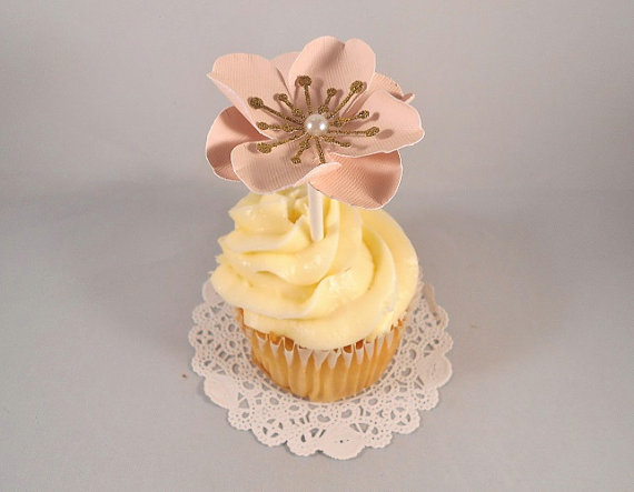 Floral Baby Shower Cupcake Topper