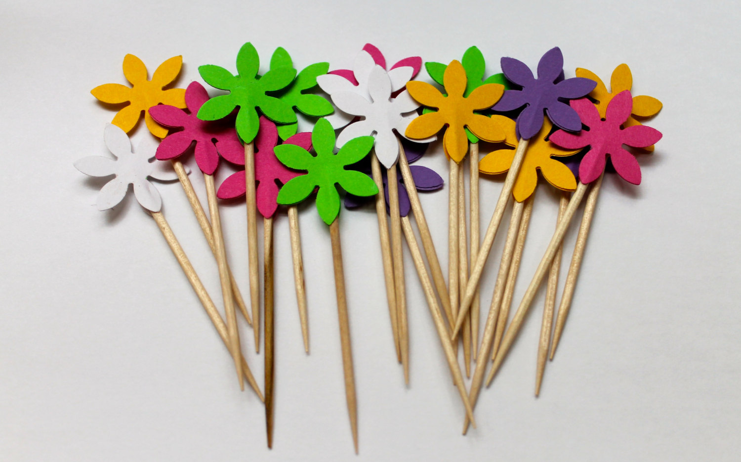 Flowers Cupcake Toothpicks