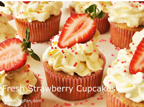 Fresh Strawberry Cupcakes