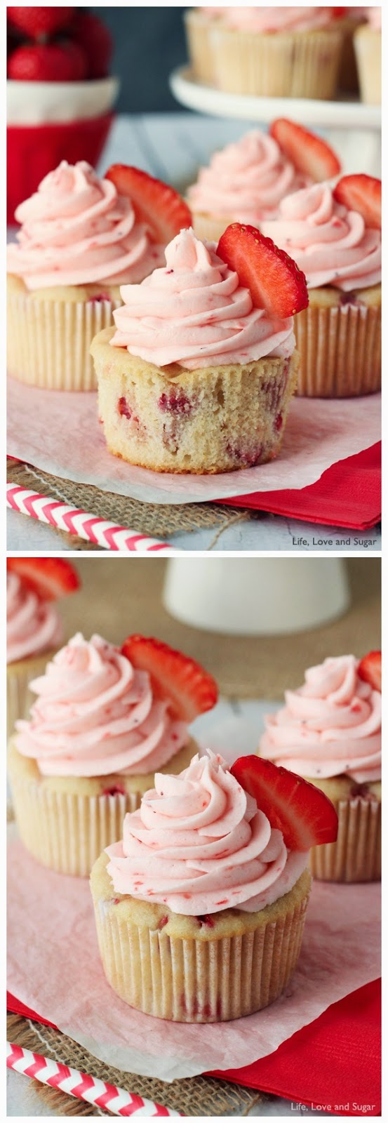 Fresh Strawberry Cupcakes