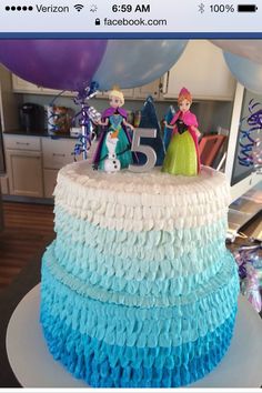 Frozen Birthday Cakes with Buttercream Frosting