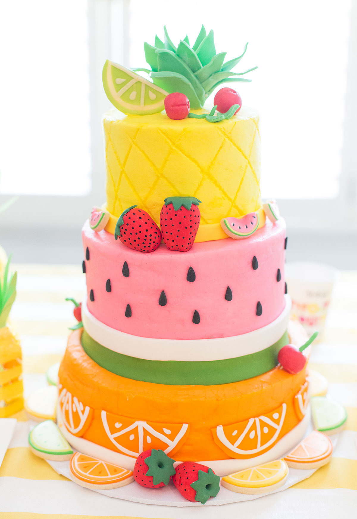 Fruit Themed Birthday Cake