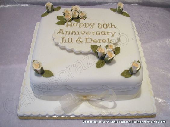 Golden Wedding Anniversary Cake Golden Wedding Anniversary Cake