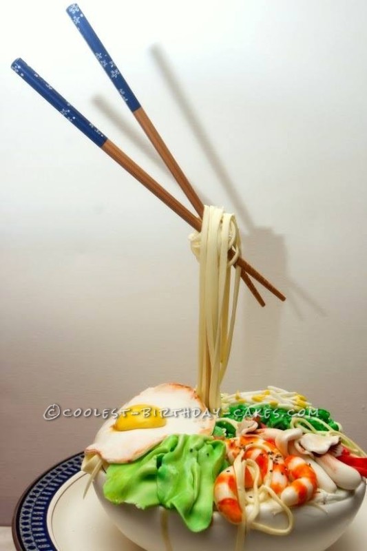 Gravity-Defying Cake Noodle