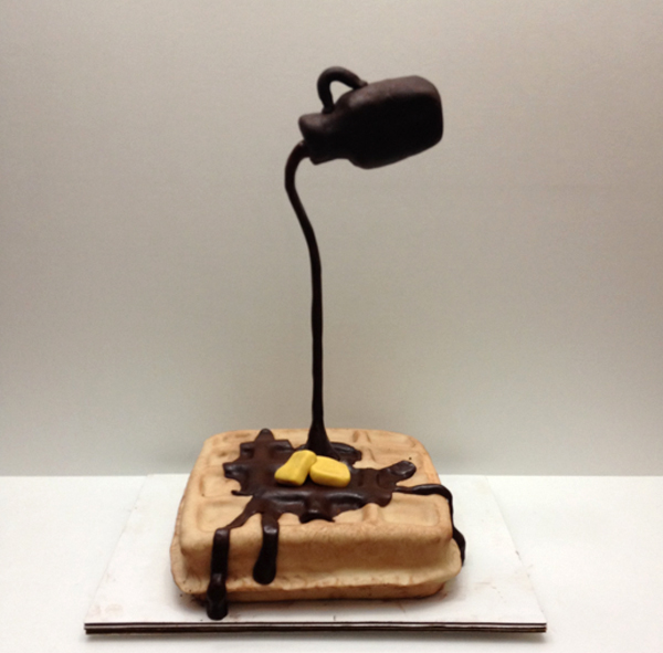 Gravity-Defying Cake Waffle