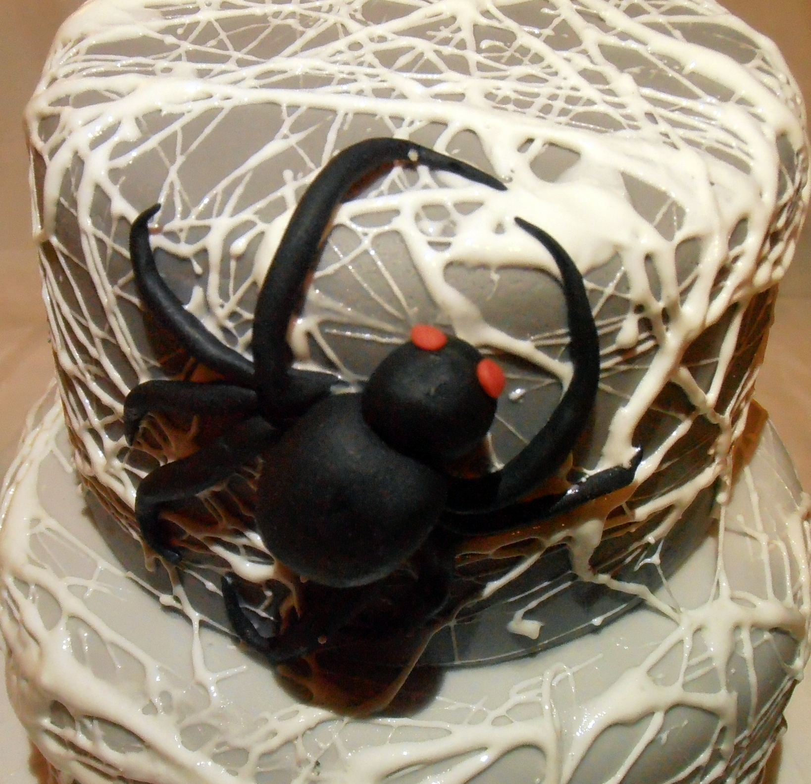 Halloween Cake with Spider Web