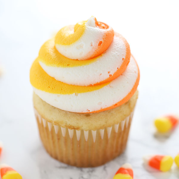 Halloween Cupcakes with Candy Corn