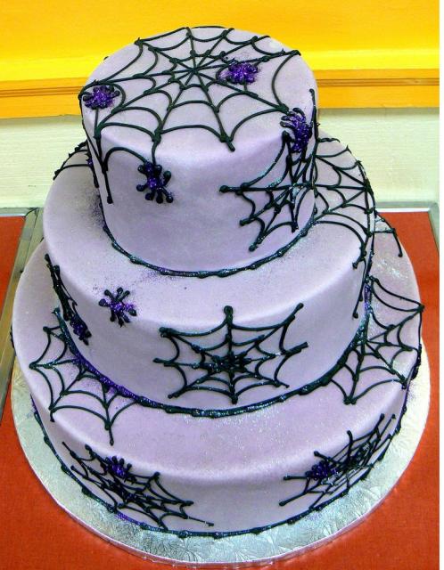 Halloween Spider Web Cake