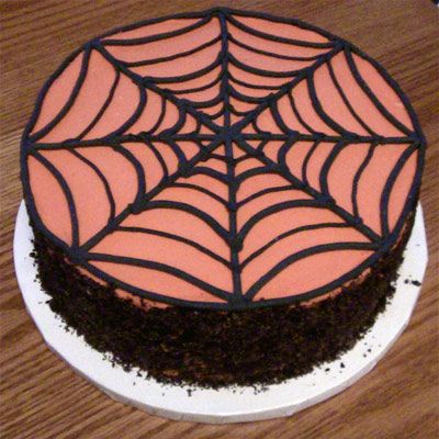 Halloween Spider Web Cake