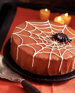 Halloween Spider Web Cake