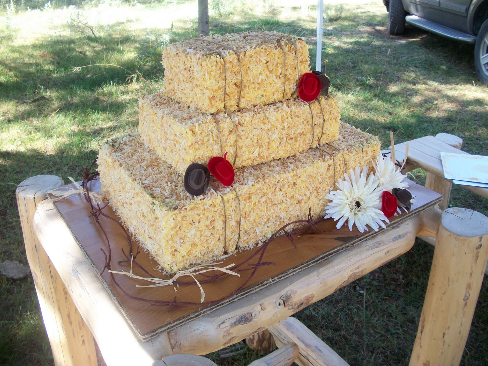 Hay Bale Wedding Cake