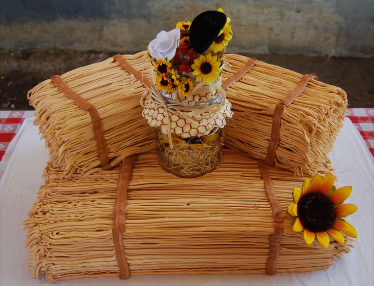 Hay Bale Wedding Cake