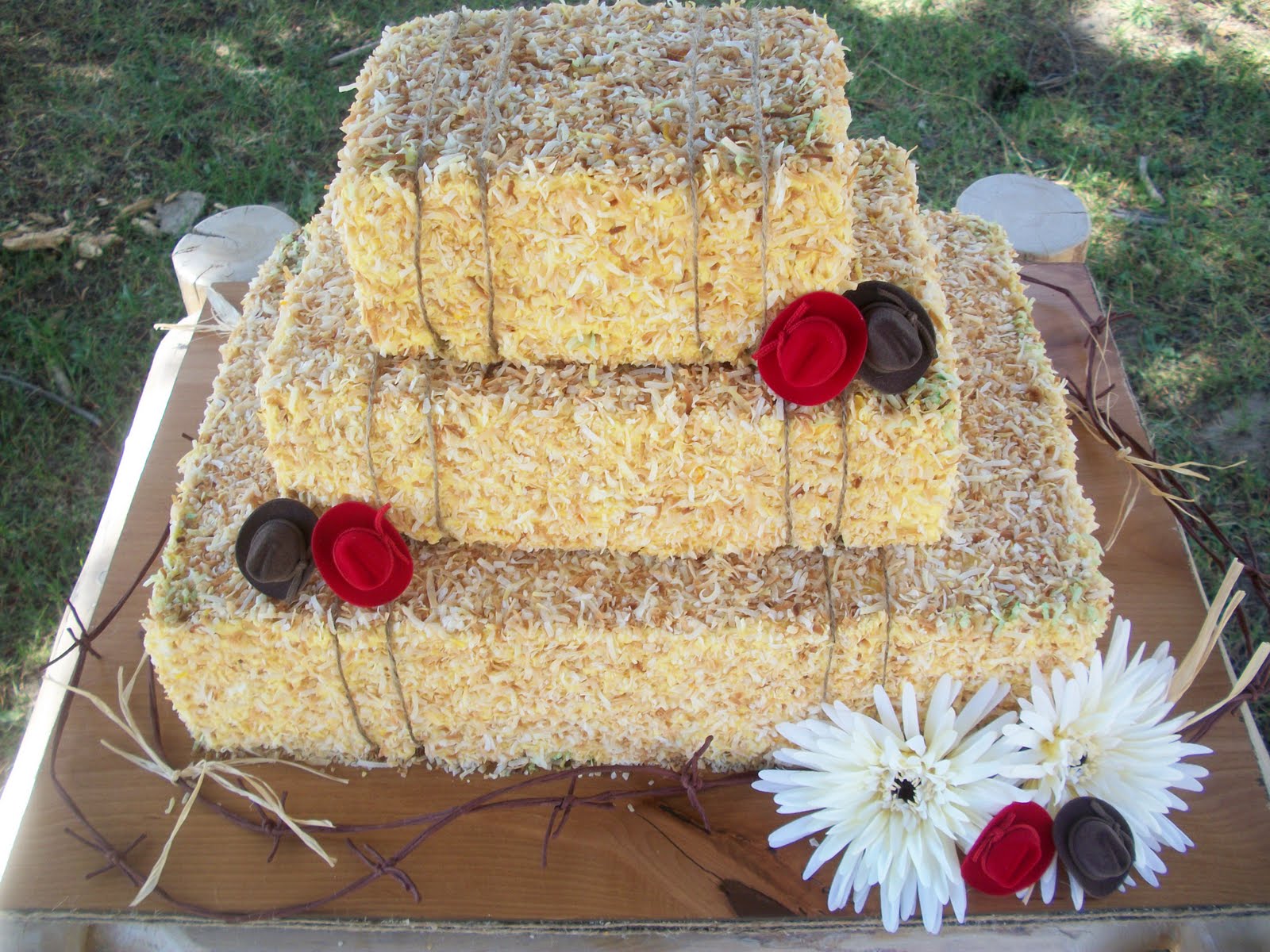 Hay Bale Wedding Cake