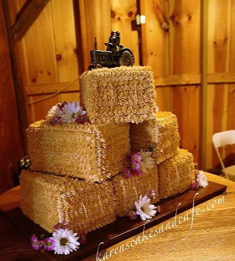 Hay Bale Wedding Cake