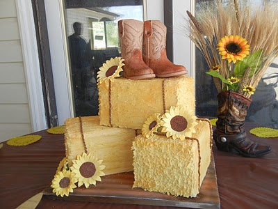 Hay Bale Wedding Cake